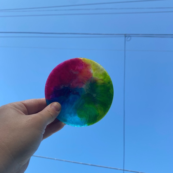 Set of 4 colorful coasters - Picture 2 of 5